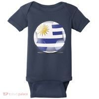 Soccer Ball Country Flag Uruguay Baby Bodysuit thumb 0