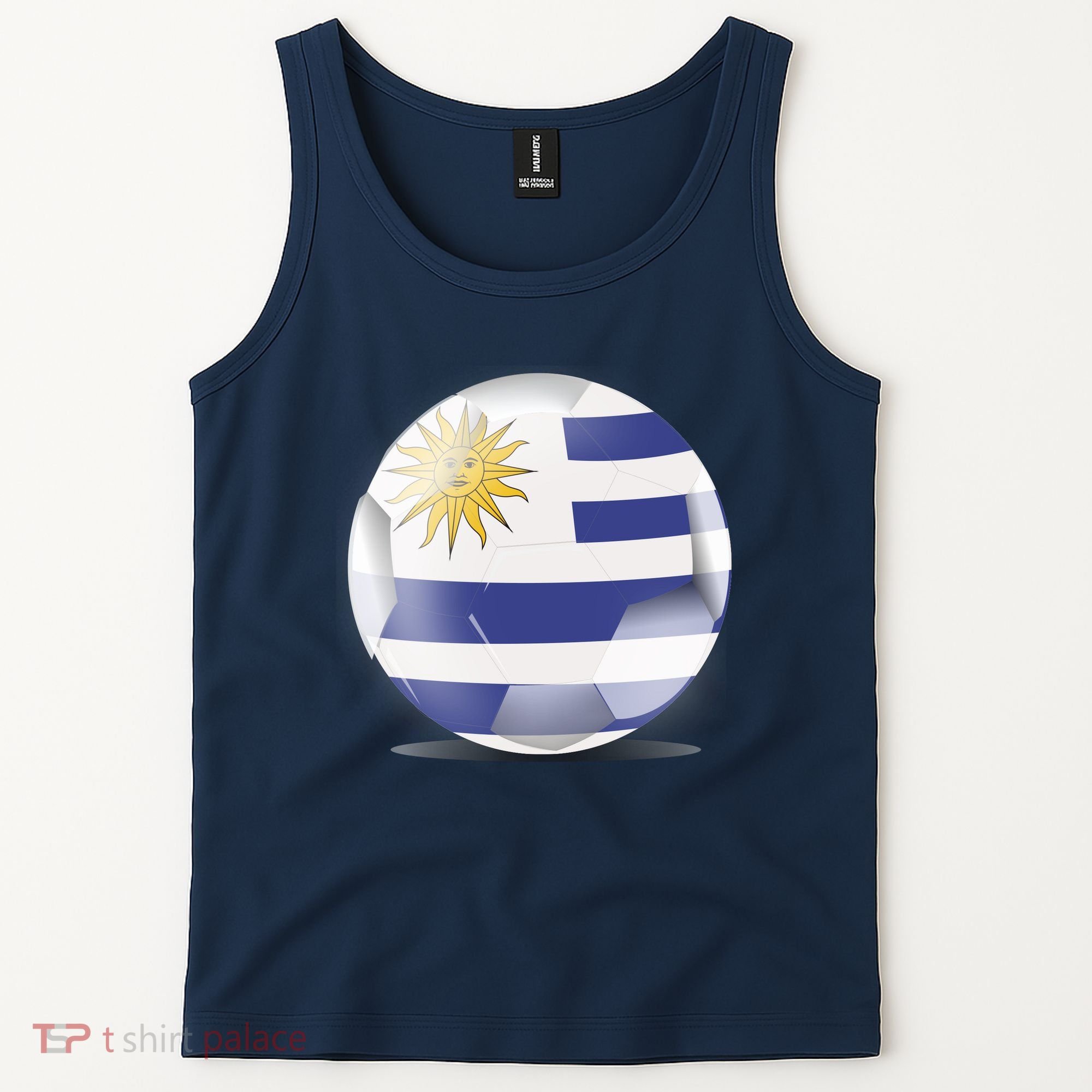 Soccer Ball Country Flag Uruguay Tank Top