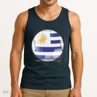 Soccer Ball Country Flag Uruguay Tank Top thumb 3