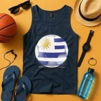 Soccer Ball Country Flag Uruguay Tank Top thumb 4