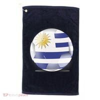 Soccer Ball Country Flag Uruguay Golf Towel thumb 0