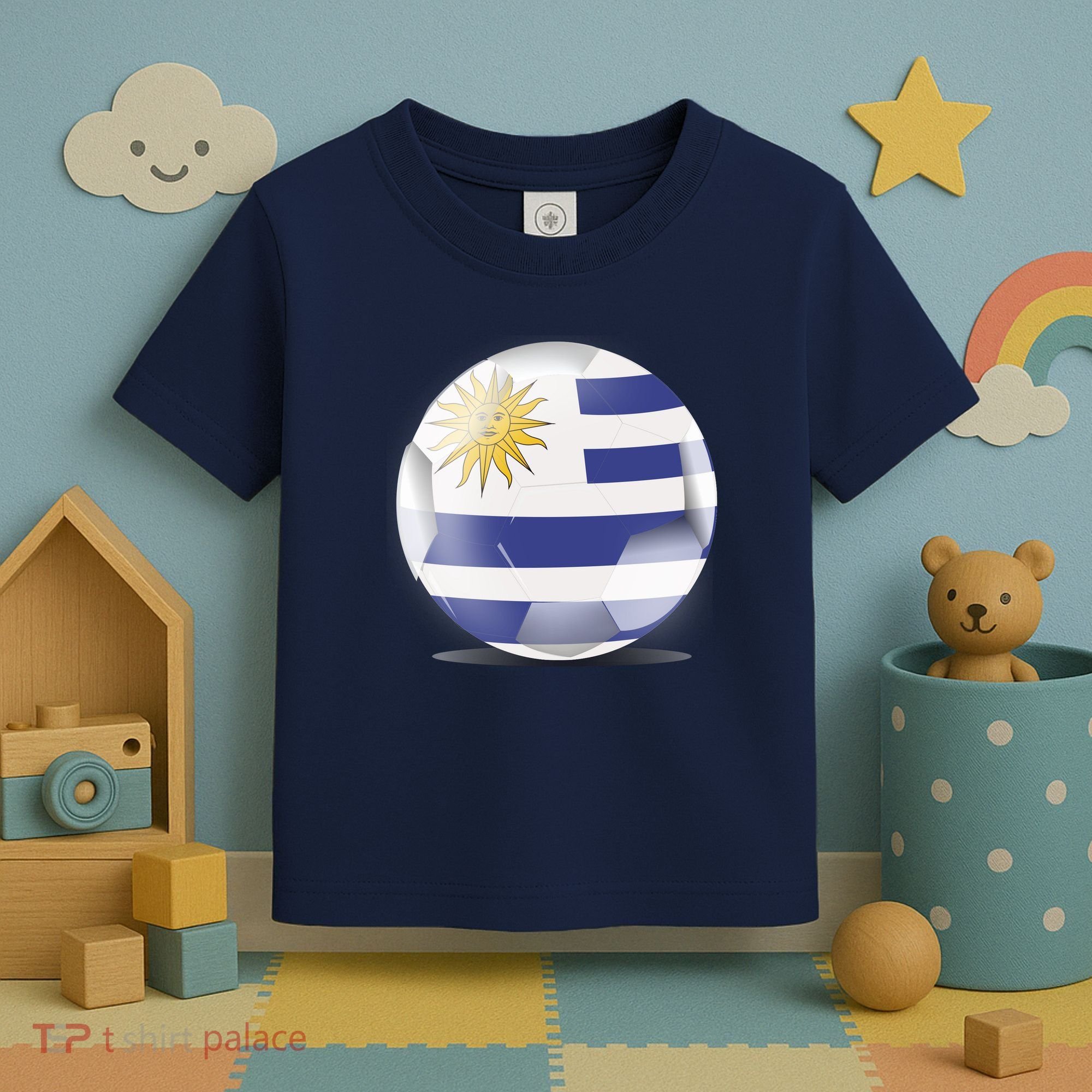 Soccer Ball Country Flag Uruguay Toddler T-Shirt