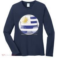 Soccer Ball Country Flag Uruguay Women's Long Sleeve Shirt thumb 0
