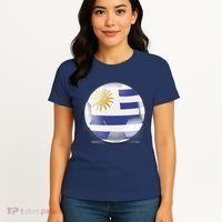 Soccer Ball Country Flag Uruguay Women's T-Shirt thumb 4