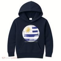 Soccer Ball Country Flag Uruguay Kids Hoodie thumb 0