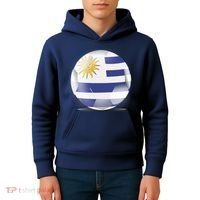 Soccer Ball Country Flag Uruguay Kids Hoodie thumb 4
