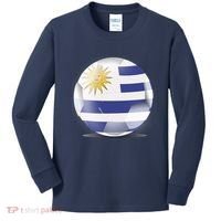 Soccer Ball Country Flag Uruguay Kids Long Sleeve Shirt thumb 0