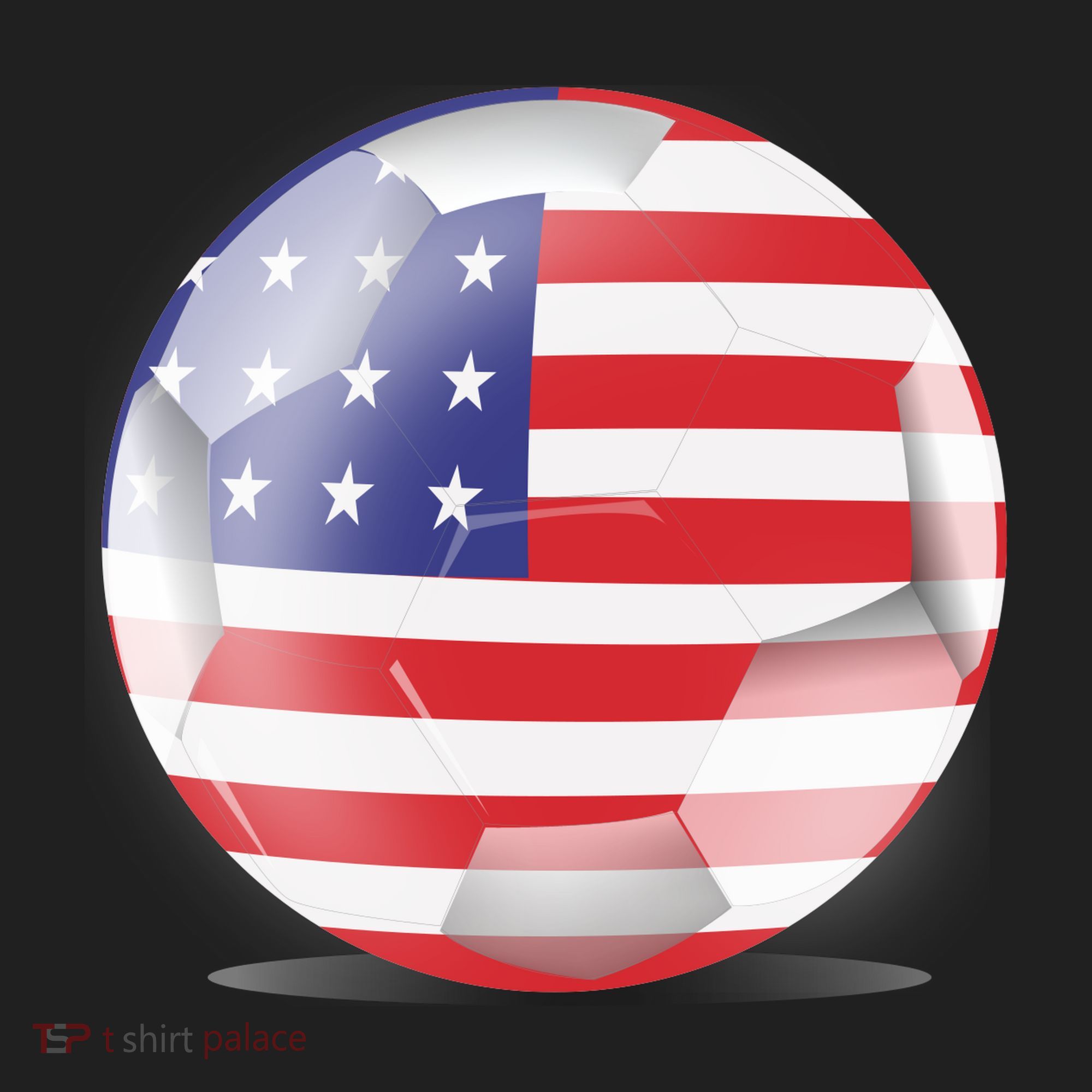 Soccer Ball Country Flag USA Women's Sweatshirt