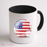 Soccer Ball Country Flag USA Coffee Mug thumb 1