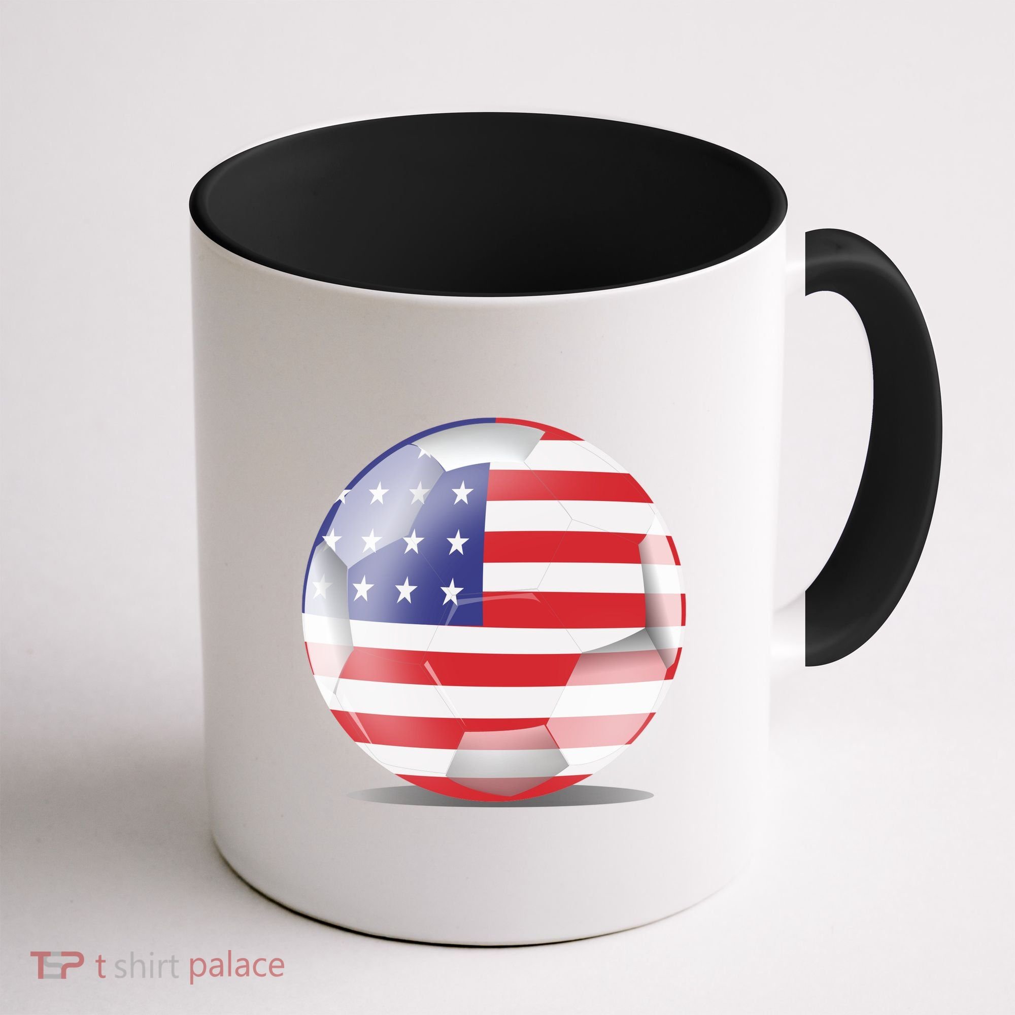 Soccer Ball Country Flag USA Coffee Mug