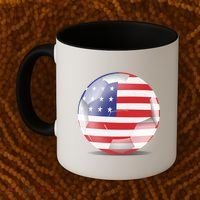 Soccer Ball Country Flag USA Coffee Mug thumb 2
