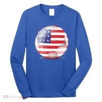 Soccer Ball Country Flag USA Long Sleeve Shirt thumb 0