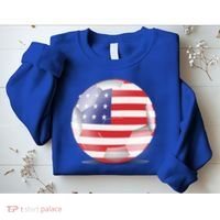 Soccer Ball Country Flag USA Sweatshirt thumb 2