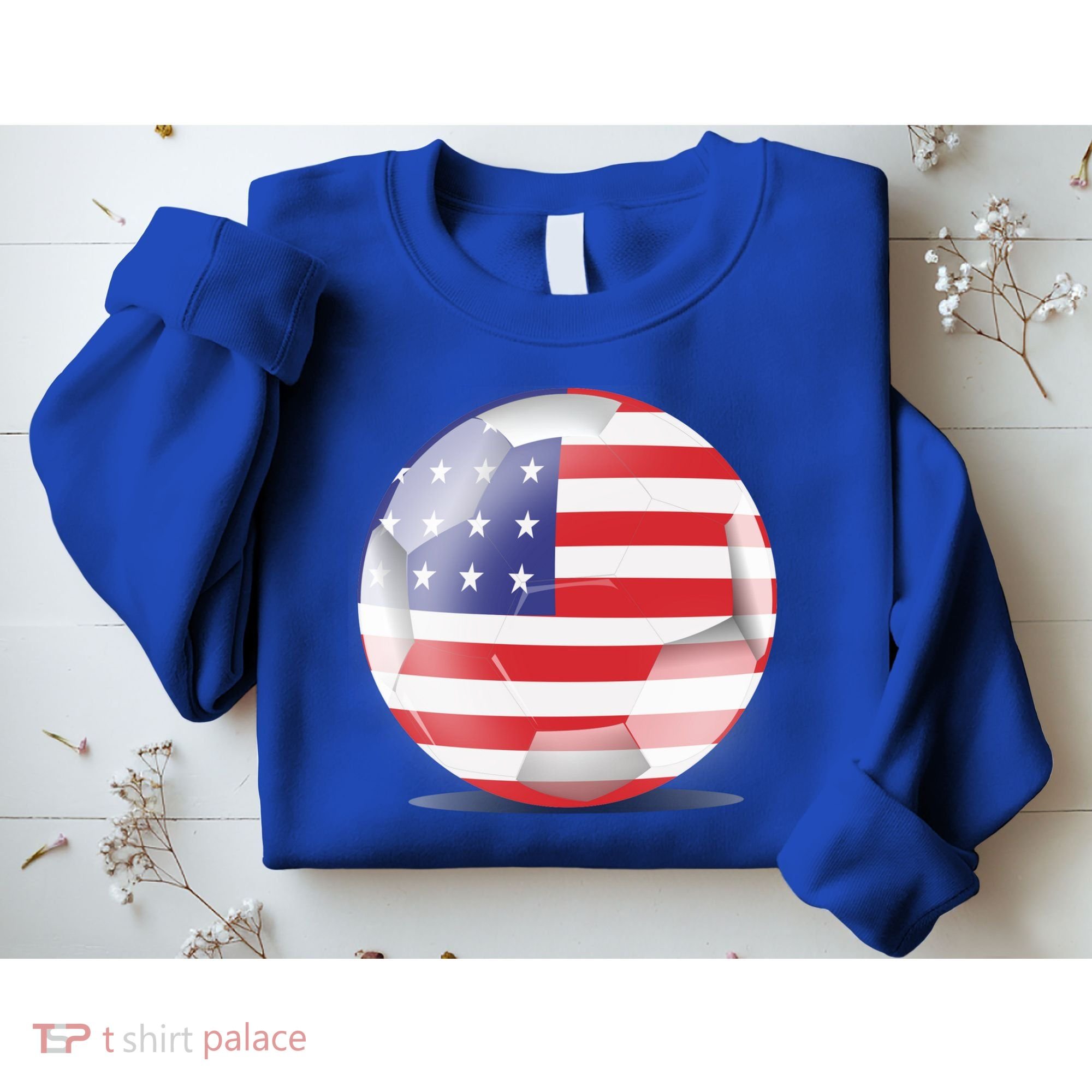 Soccer Ball Country Flag USA Sweatshirt