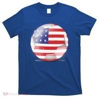 Soccer Ball Country Flag USA T-Shirt thumb 0