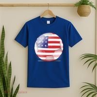 Soccer Ball Country Flag USA T-Shirt thumb 2