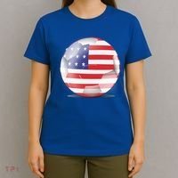 Soccer Ball Country Flag USA T-Shirt thumb 4