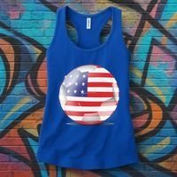 Soccer Ball Country Flag USA Women's Tank Top thumb 3