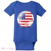 Soccer Ball Country Flag USA Baby Bodysuit thumb 0