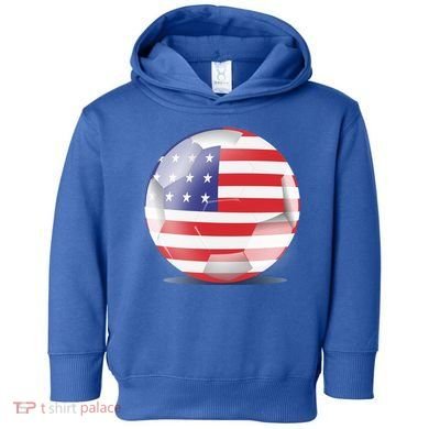 Soccer Ball Country Flag USA Toddler Hoodie