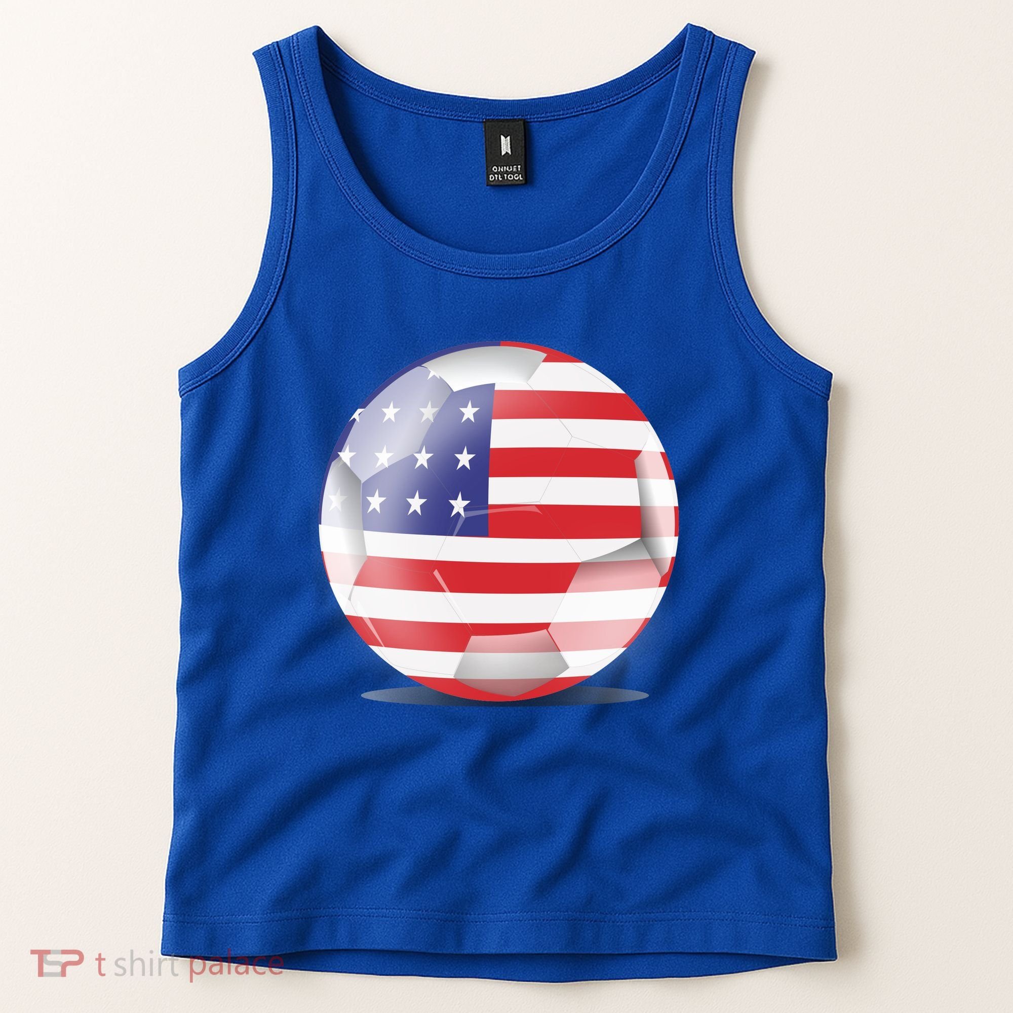 Soccer Ball Country Flag USA Tank Top