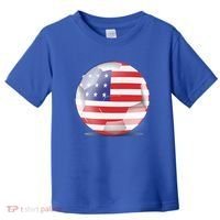 Soccer Ball Country Flag USA Toddler T-Shirt thumb 0