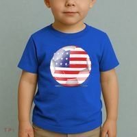 Soccer Ball Country Flag USA Toddler T-Shirt thumb 2