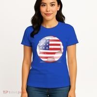 Soccer Ball Country Flag USA Women's T-Shirt thumb 4