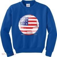 Soccer Ball Country Flag USA Kids Sweatshirt thumb 0
