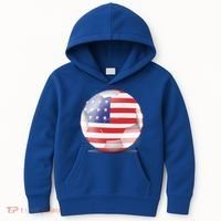 Soccer Ball Country Flag USA Kids Hoodie thumb 0