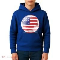 Soccer Ball Country Flag USA Kids Hoodie thumb 4