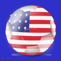Soccer Ball Country Flag USA Kids Long Sleeve Shirt thumb 2