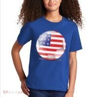 Soccer Ball Country Flag USA Kids T-Shirt thumb 2