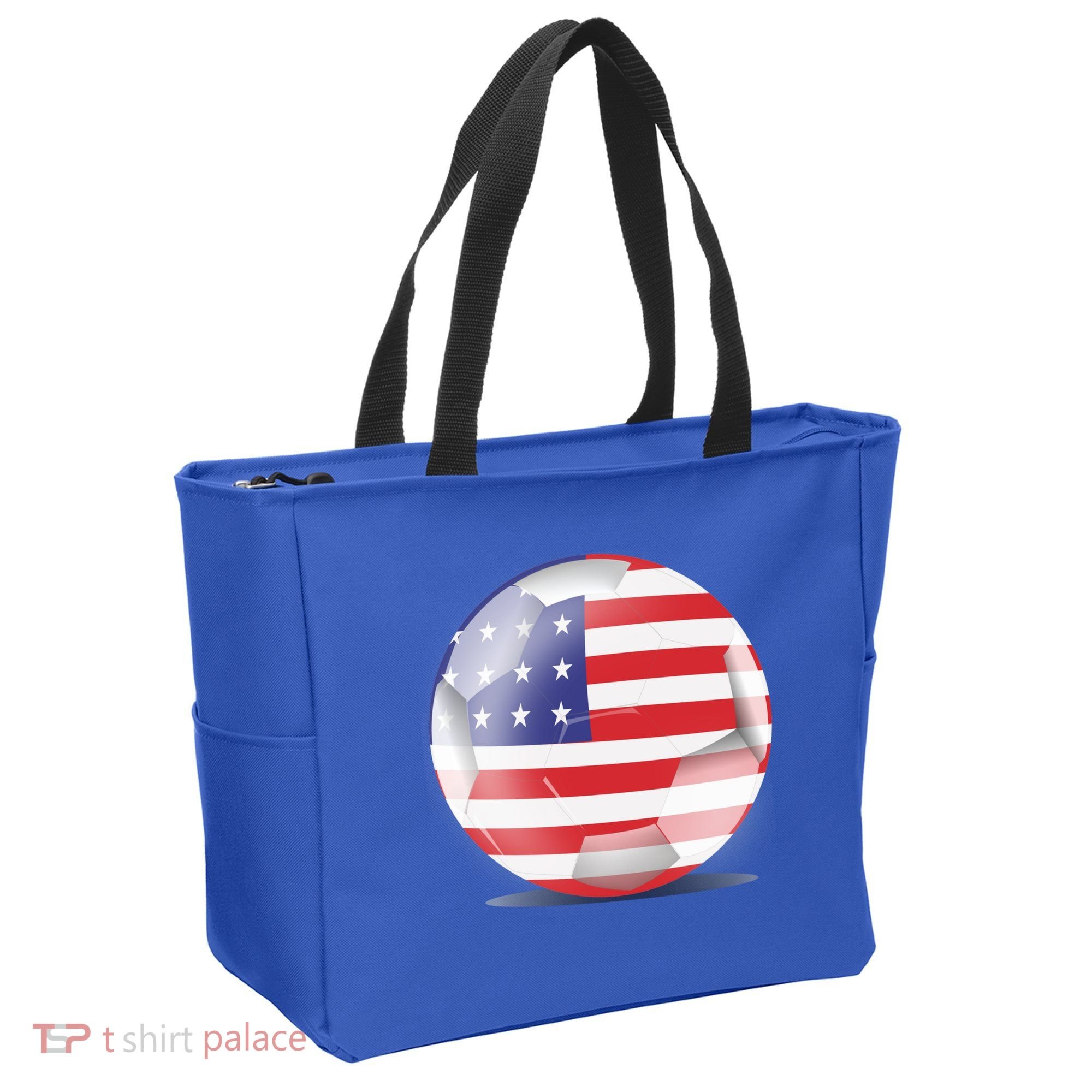 Soccer Ball Country Flag USA Tote Bag