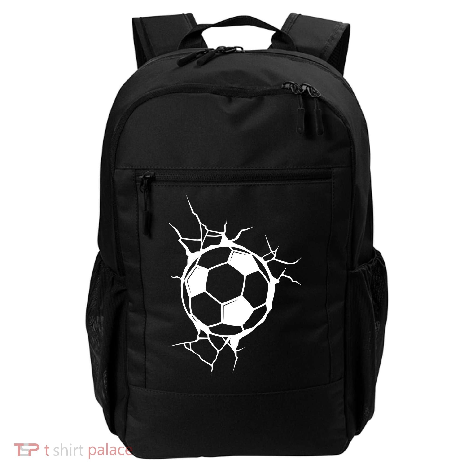 Soccer Ball Crashing Into Wall Backpack