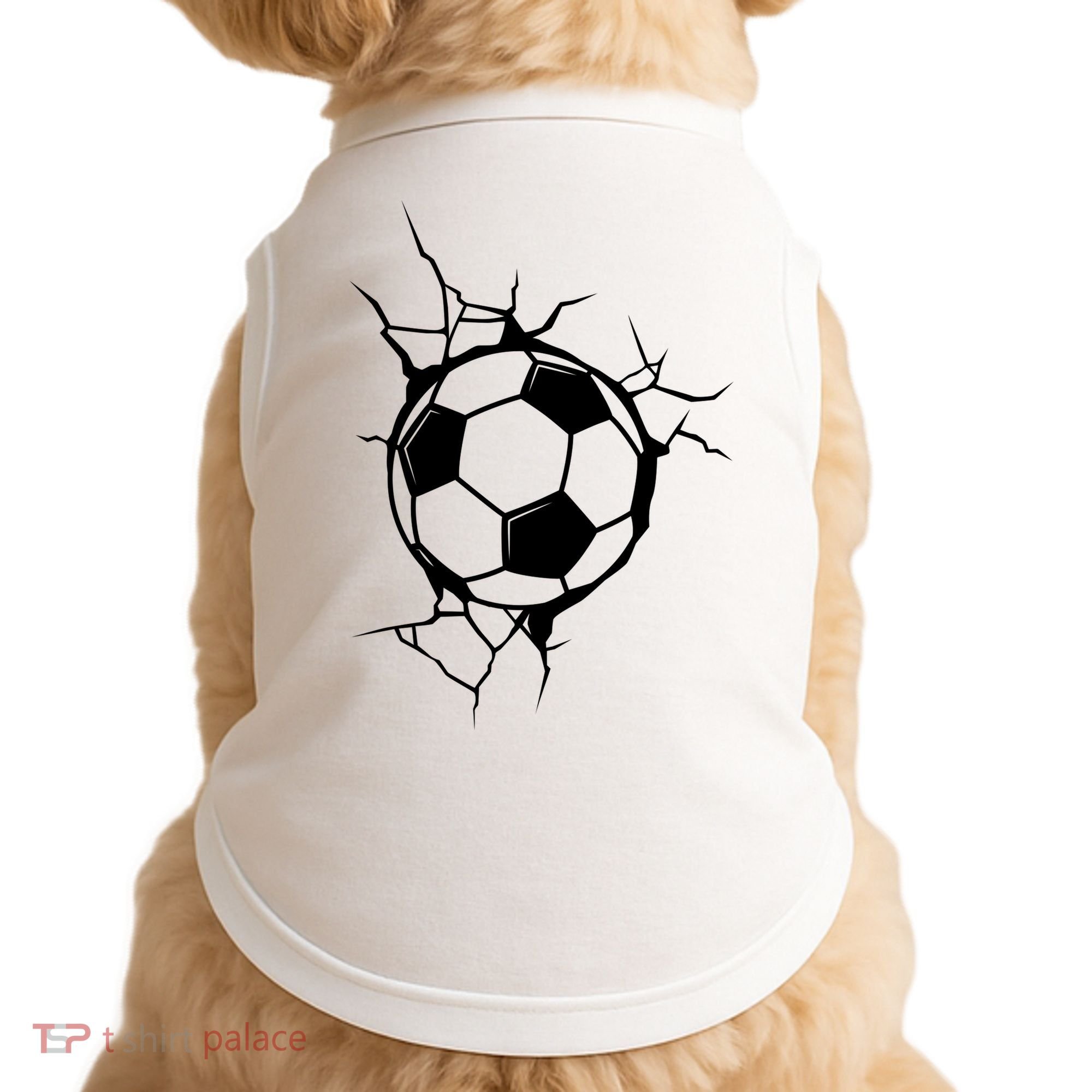 Soccer Ball Crashing Into Wall Doggie Tank