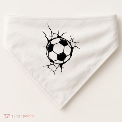 Soccer Ball Crashing Into Wall USA-Made Doggie Bandana