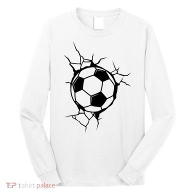 Soccer Ball Crashing Into Wall Long Sleeve Shirt