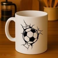 Soccer Ball Crashing Into Wall Coffee Mug thumb 4
