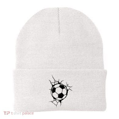 Soccer Ball Crashing Into Wall Beanie