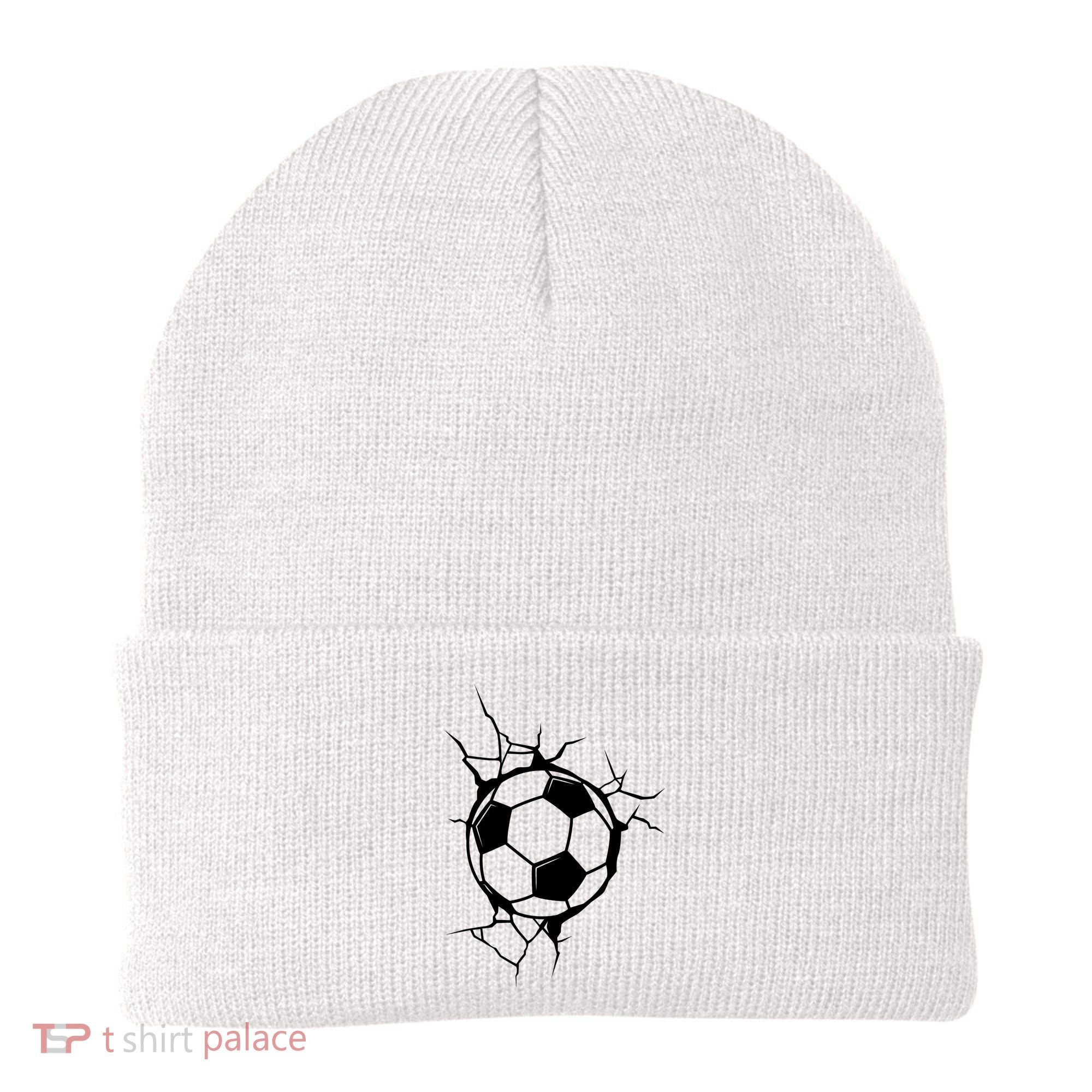 Soccer Ball Crashing Into Wall Beanie