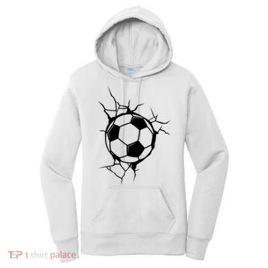 Soccer Ball Crashing Into Wall Women's Hoodie