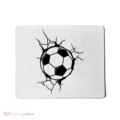 Soccer Ball Crashing Into Wall Mousepad