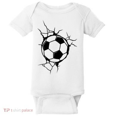 Soccer Ball Crashing Into Wall Baby Bodysuit