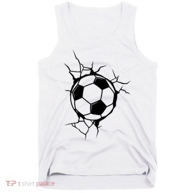 Soccer Ball Crashing Into Wall Tank Top