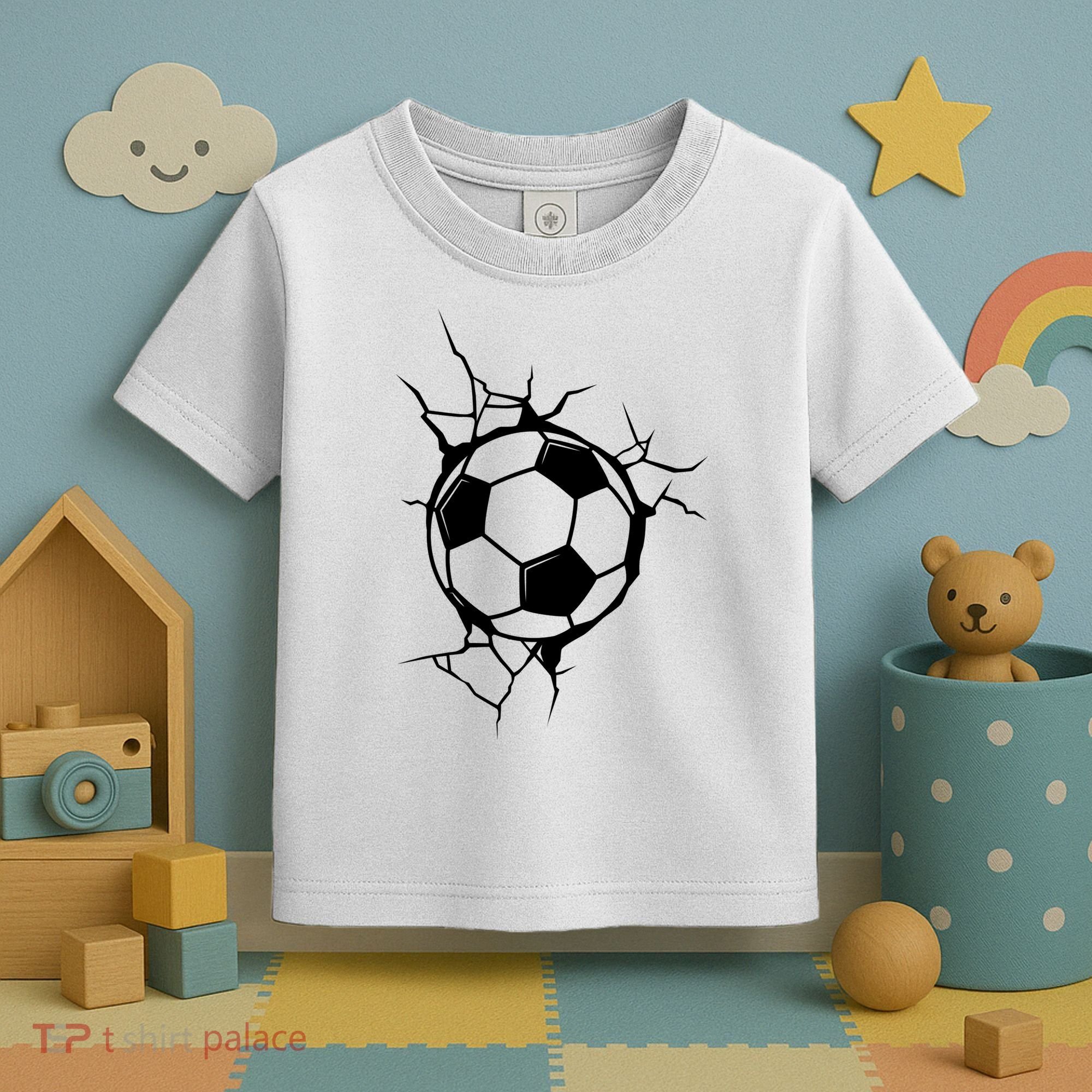 Soccer Ball Crashing Into Wall Toddler T-Shirt