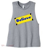 Soccer Believe Faith Coach Women's Racerback Cropped Tank thumb 0