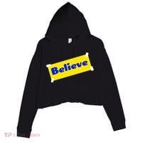 Soccer Believe Faith Coach Crop Fleece Hoodie thumb 0