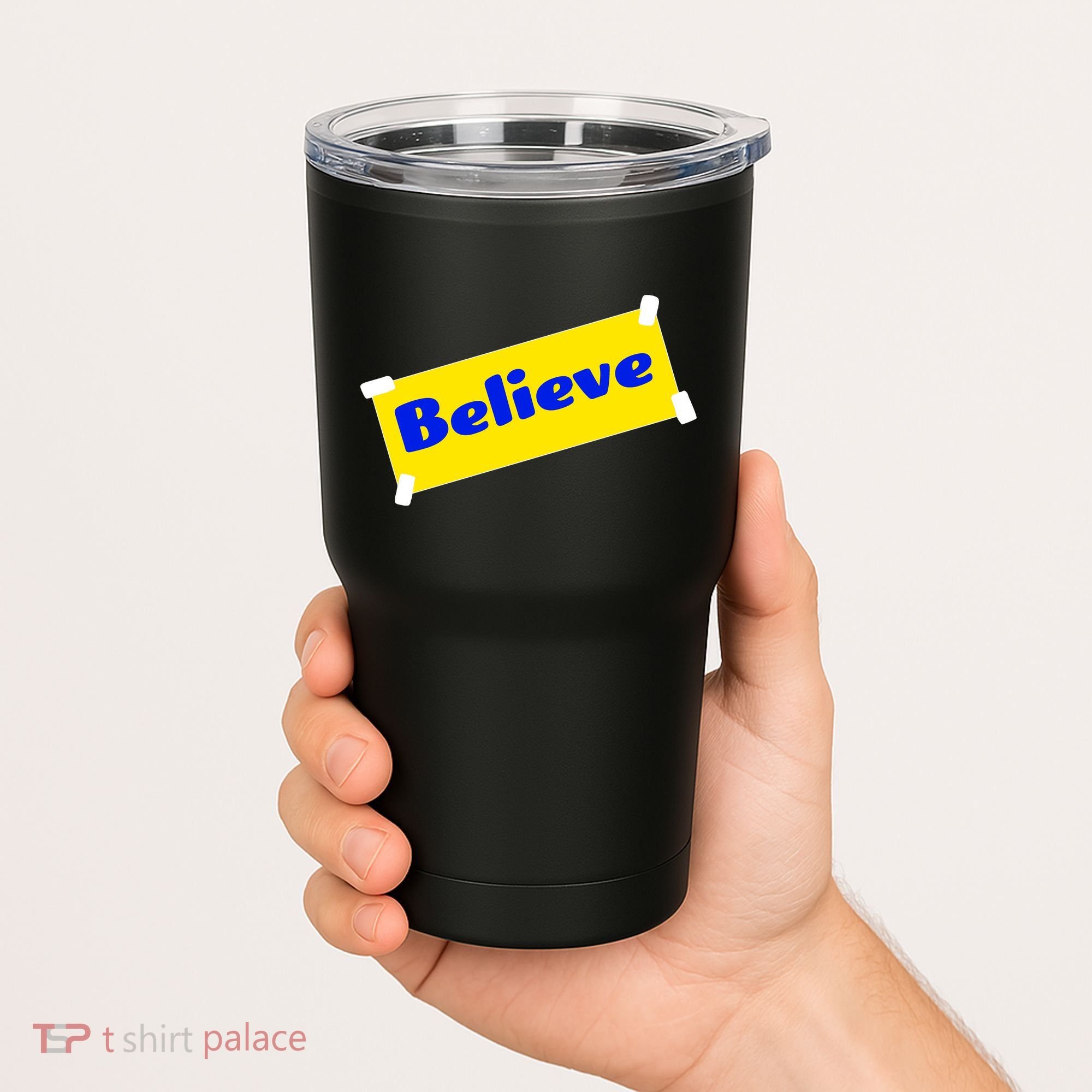 Soccer Believe Faith Coach Tumbler