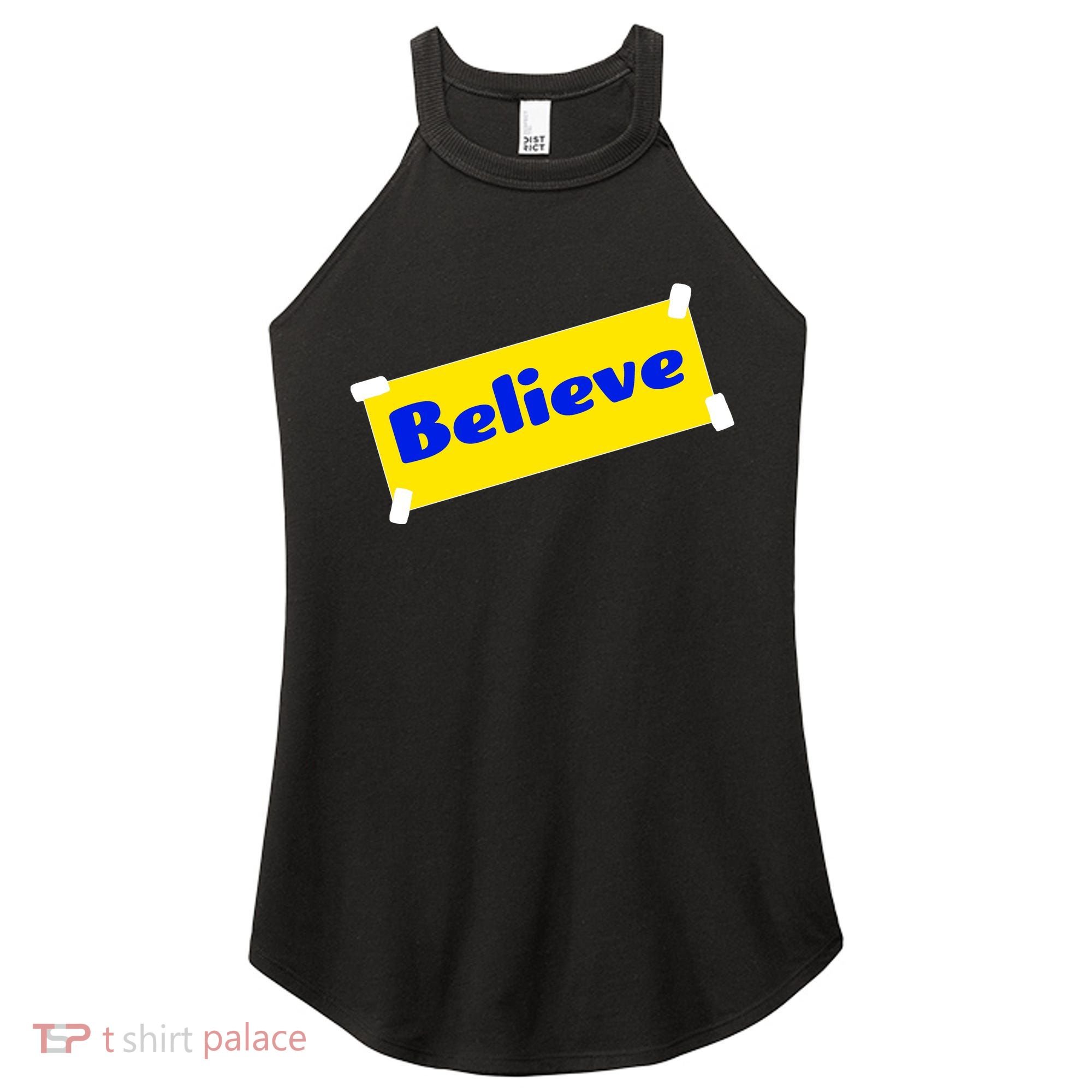 Soccer Believe Faith Coach Women's Perfect Tri Rocker Tank